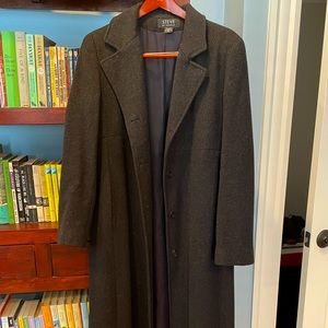 SEARLE Wool Long Dress Coat Size 10 Gray